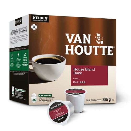 Van Houtte Coffee Pods House Blend Dark Roast 30 K-Cups 285 g