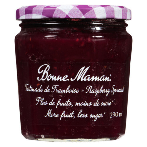 Bonne Maman More Fruit Less Sugar Spread Raspberry 290 ml