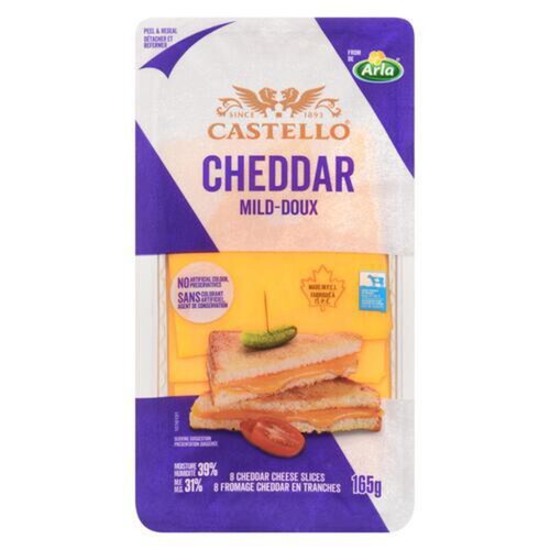 Castello Cheddar Cheese Slices Mild 165 g