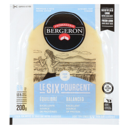 Bergeron Lactose Free Cheese Six Pourcent Pieces 200 g