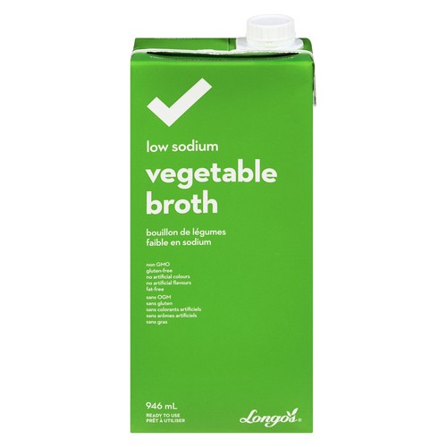Longo's Essentials Vegetable Broth No Salt Added 946 ml