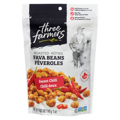 Three Farmers Foods Roasted Fava Beans Sweet Chili 140 g