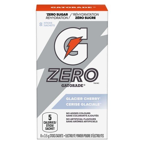 Gatorade Zero Sugar Electrolytes Powder Glacier Cherry 8 x 3.5 g