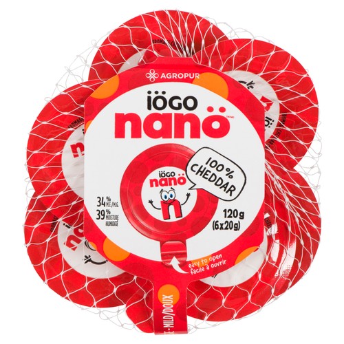 iögo nanö Portion pack Cheddar Cheese 6 x 20 g