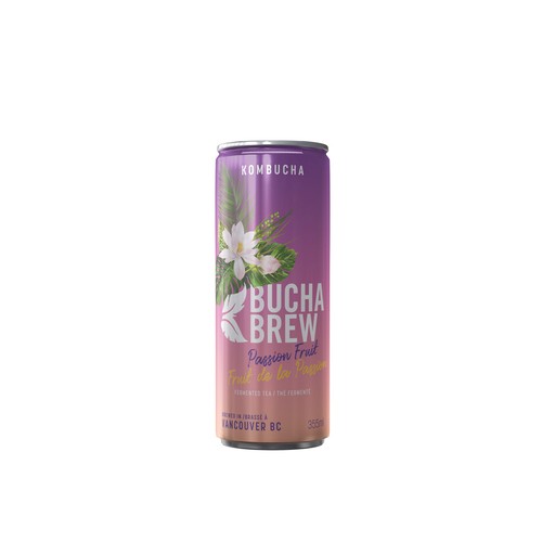 Bucha Brew Kombucha Beverage Passion Fruit 355 ml