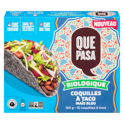 Que Pasa Organic Taco Shells Blue Corn 130 g