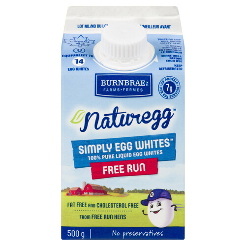 Burnbrae Farms Naturegg Simply Egg Whites Free Run 500 g