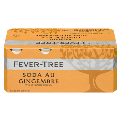 Fever-Tree Soft Drink Premium Ginger Ale Cans 8 x 150 ml (can)