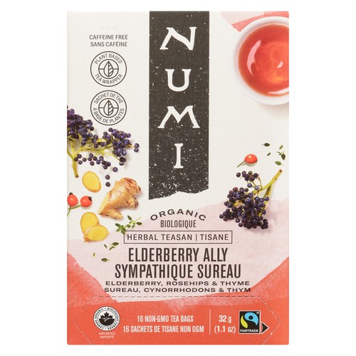 Numi Organic Herbal Teasan Elderberry Ally 16 Tea Bags 