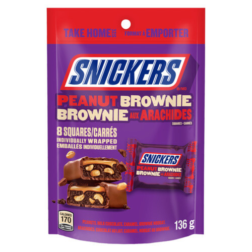 Snickers Peanut Brownie Milk Chocolate Sharing Bag 136 g