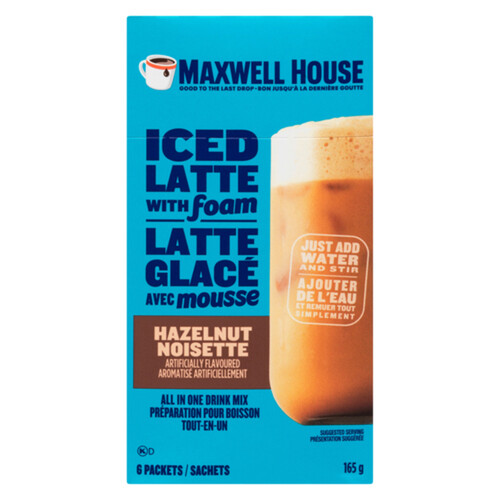 Maxwell House Iced Latte With Foam Hazelnut 165 g