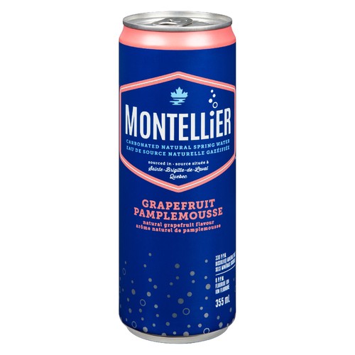 Montellier Carbonated Natural Spring Water Grapefruit 355 ml (can)