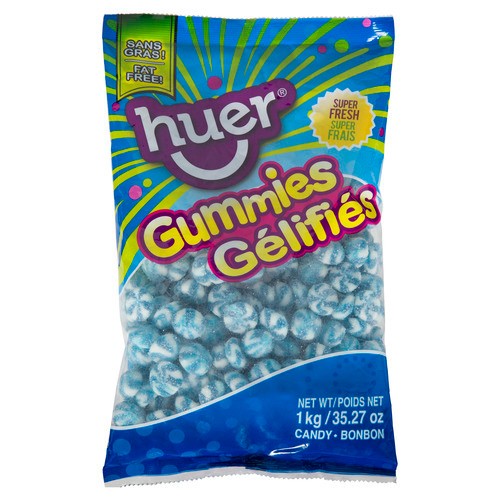 Huer Foods Sour Blue Raspberry Swirls Candy 1 KG