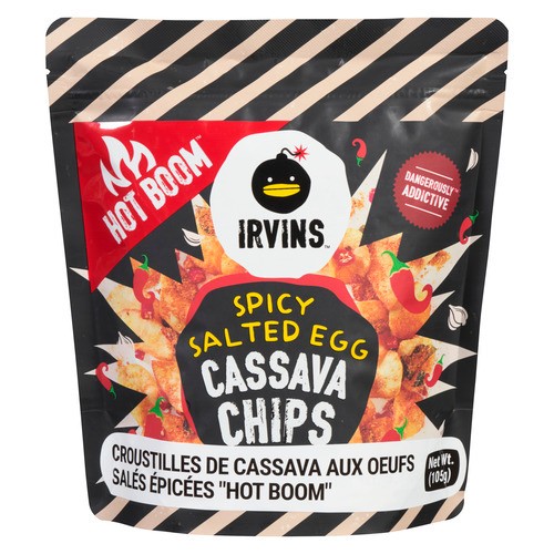 Irvins Cassava Chips Salted Egg Hot Boom 105 g