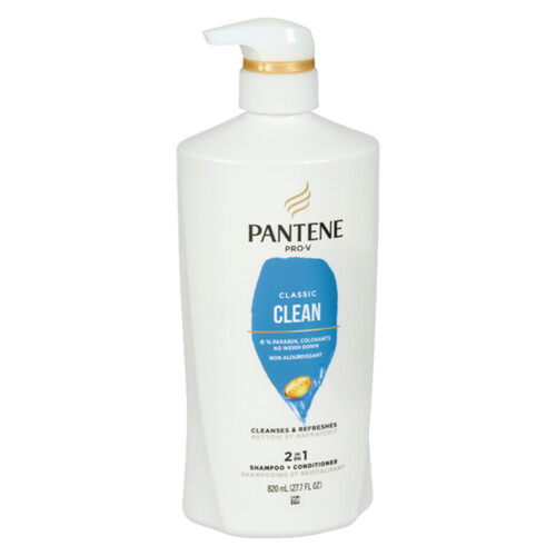Pantene 2In1 Shampoo/Conditioner Classic Clean 820 ml Voilà Online Groceries & Offers