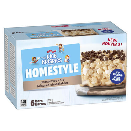 Kellogg's Rice Crispy Squares Bars Homestyle Chocolatey Chip 198 g