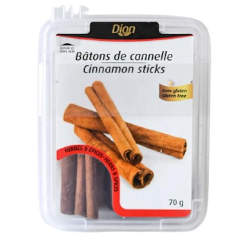Les Aliments Dion Foods Organic Spices Cinnamon Stick 70 g