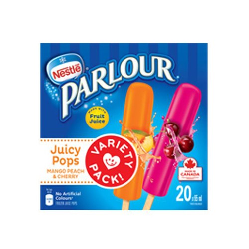 Parlour Variety Juicy Pops Mango Peach Cherry 20 x 65 ml
