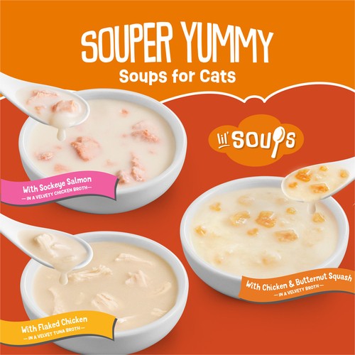 Friskies Lil' Soups Wet Cat Food Greatest Hits Variety Pack 18 x 34 g