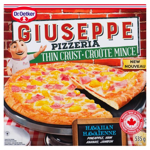 Dr. Oetker Giuseppe Pizzeria Frozen Thin Crust Pizza Hawaiian 535 g
