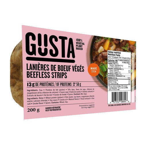 Gusta Plant-Based Beefless Strips 200 g