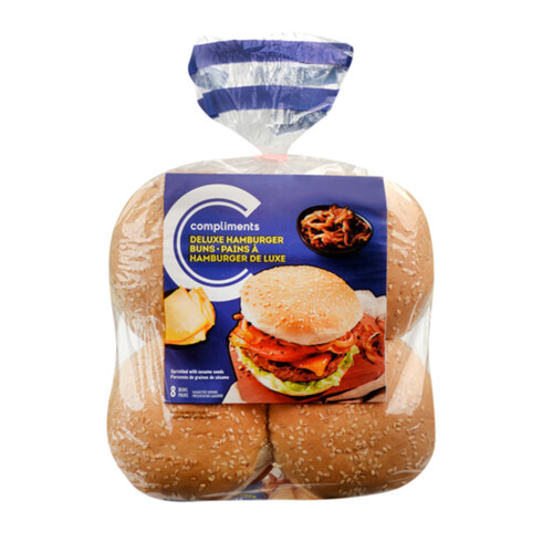 Compliments Deluxe Hamburger Buns Sesame Seed 616 g