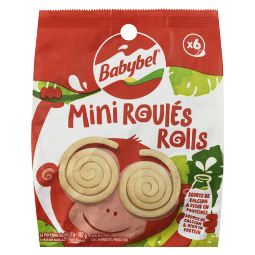 Babybel Lactose-Free Cheese Mini Rolls 6 x 17 g