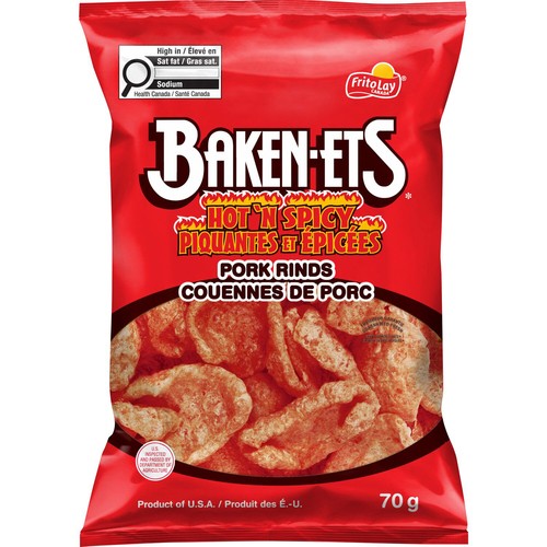 Baken-Ets Pork Rinds Hot 'N Spicy 70 g