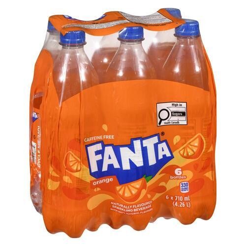 Fanta Sparkling Beverage Orange 6 x 710 ml (bottles)