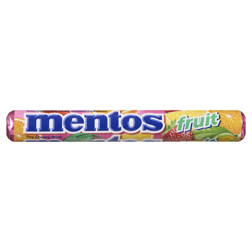 Mentos Candy Chewey Mint Roll Mixed Fruit  37 g
