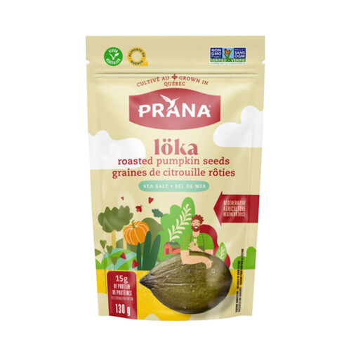 Prana Organic Roasted Pumpkin Seeds Sea Salt 130 g