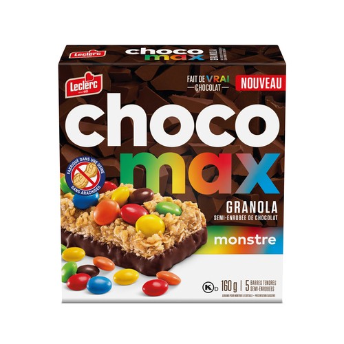Choco Max Chewy Bars Granola Half-Coated with Chocolate Monster 160 g