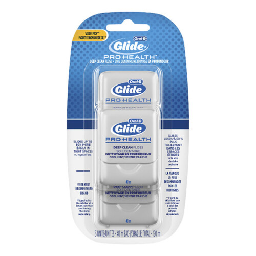 Oral-B Glide Pro Health Deep Clean Floss Cool Mint 3 Count