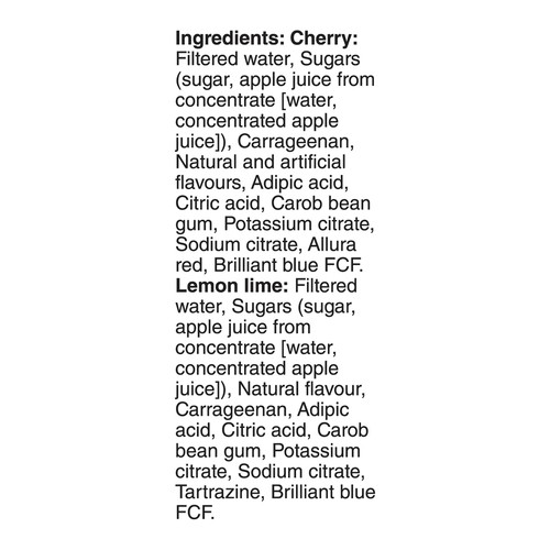 Snack Pack Juicy Gels Cherry Lemon Lime 4 x 99 g