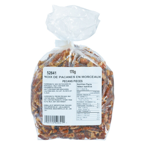 Les Aliments Johnvince Raw Pecan Pieces 170 g