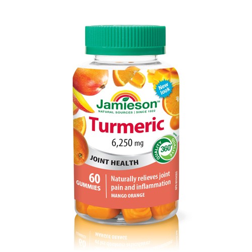 Jamieson Nutritional Supplements High Potency Turmeric Gummies 60 Count