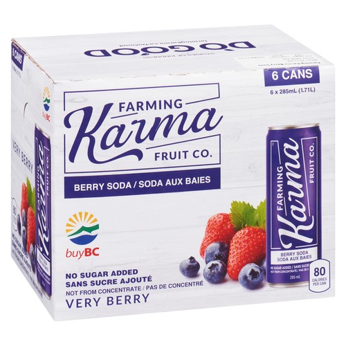 Farming Karma Soda Berry 6 x 285 ml (cans)