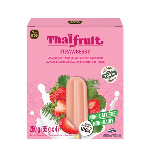 ETE Dairy-Free Frozen Dessert Strawberry 4 x 65 g