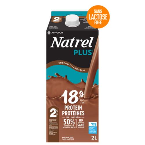 Natrel Plus Lactose-Free 2% Protein Milk Chocolate 2 L