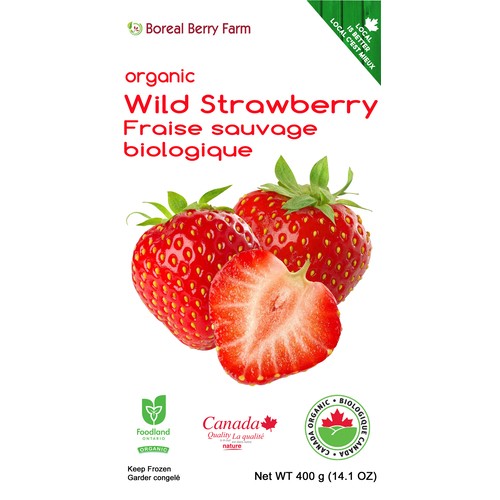 Boreal Organic Frozen Fruit Wild Strawberry 400 g