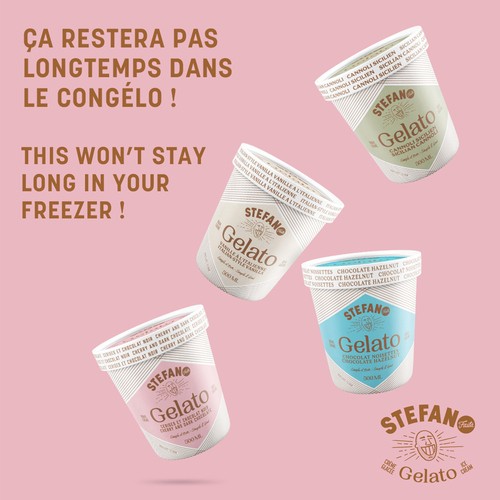 Stefano Faita Gelato Italian Style Cherry And Dark Chocolate 500 ml