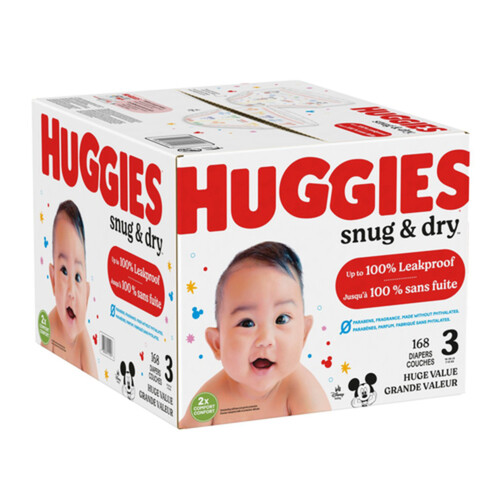 Huggies Snug & Dry Diapers Size 3 168 Count