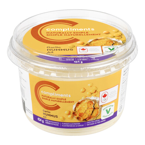 Compliments Naturally Simple Garlic Hummus 454 g