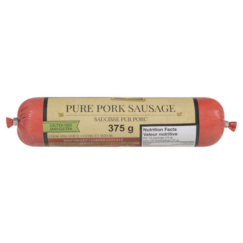 Harvest Meats Gluten-Free Frozen Sausage Pure Pork 375 g