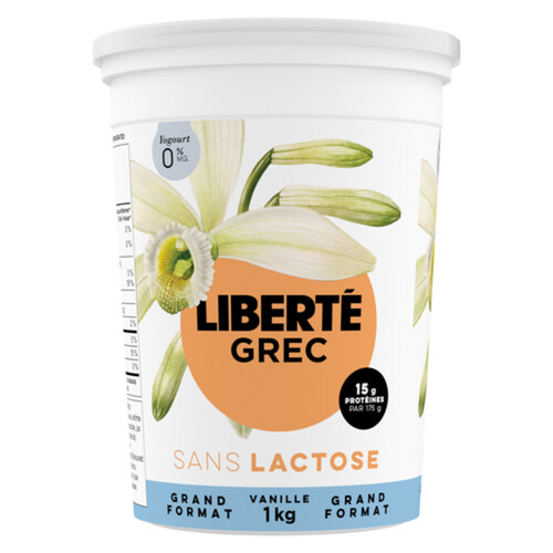 Voilà Liberte LactoseFree Greek Yogurt Vanilla 1 kg