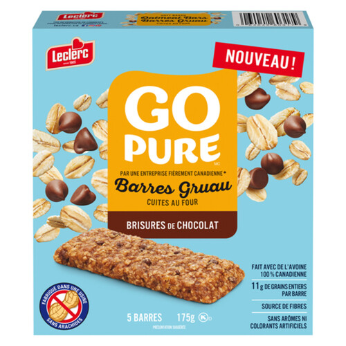 Go Pure Soft Baked Oatmeal Bars Chocolate Chip 175 g