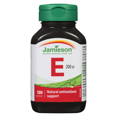 Jamieson Vitamin E 200 IU Softgels 100 Count