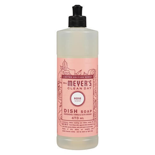 Mrs. Meyer's Clean Day Dish Soap Rose Scent Limited Edition 473 ml