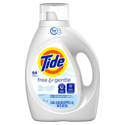 Tide Scent-Free Liquid Laundry Detergent 2.48 L