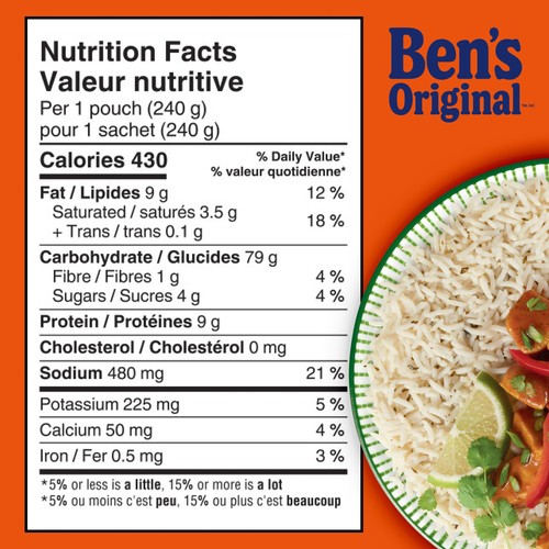 Ben's Original Bistro Express Rice Dish Cilantro Lime Flavoured 250 g